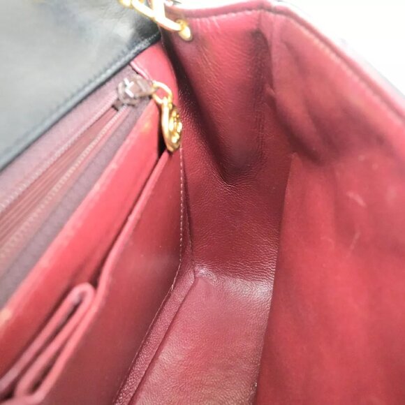 CHANEL CC Logo Matelasse 23 Full Flap Chain Shoulder Bag Leather Black GHW Franc - Picture 4 of 15